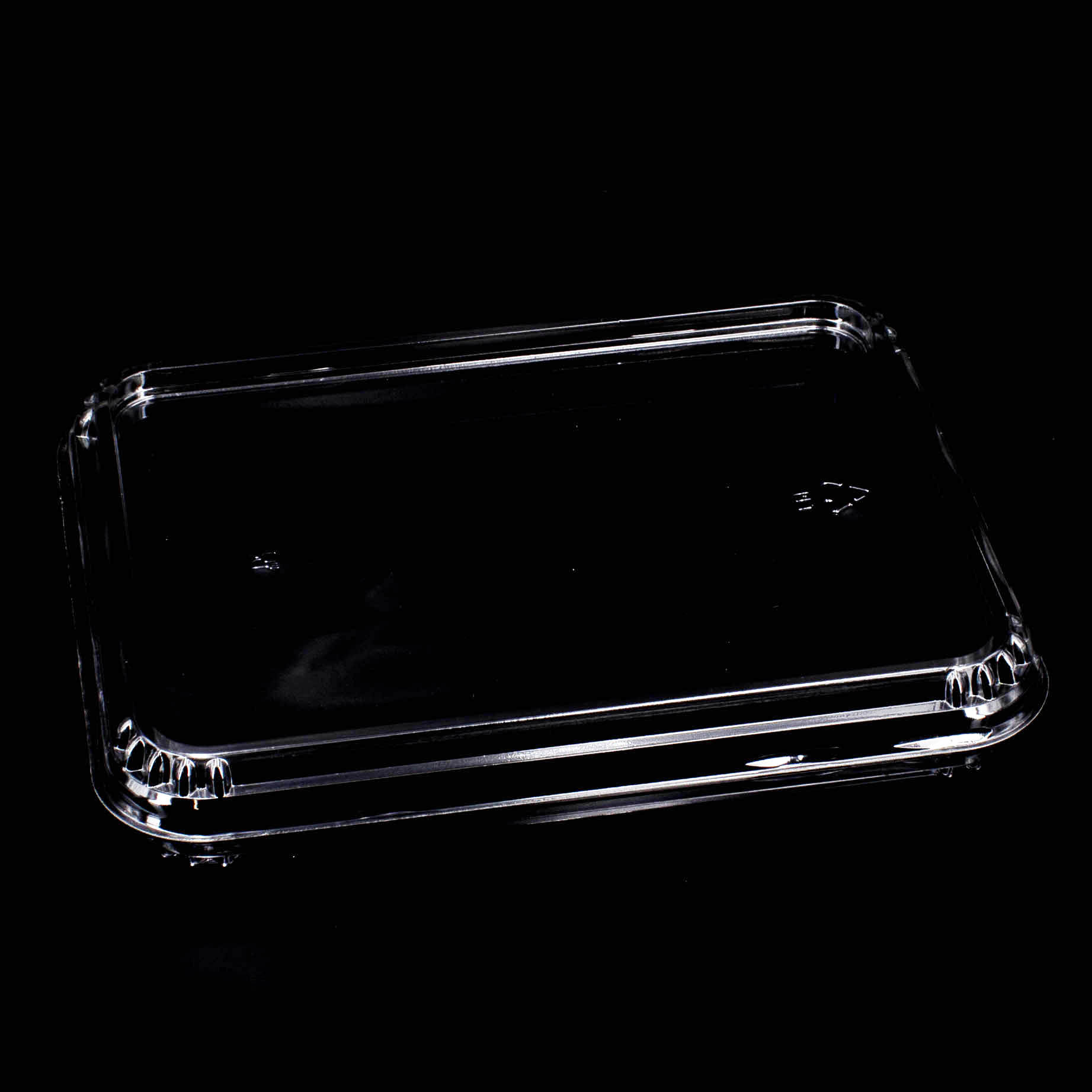 APET lid transparent, flat APET-Deckel transparent, flach