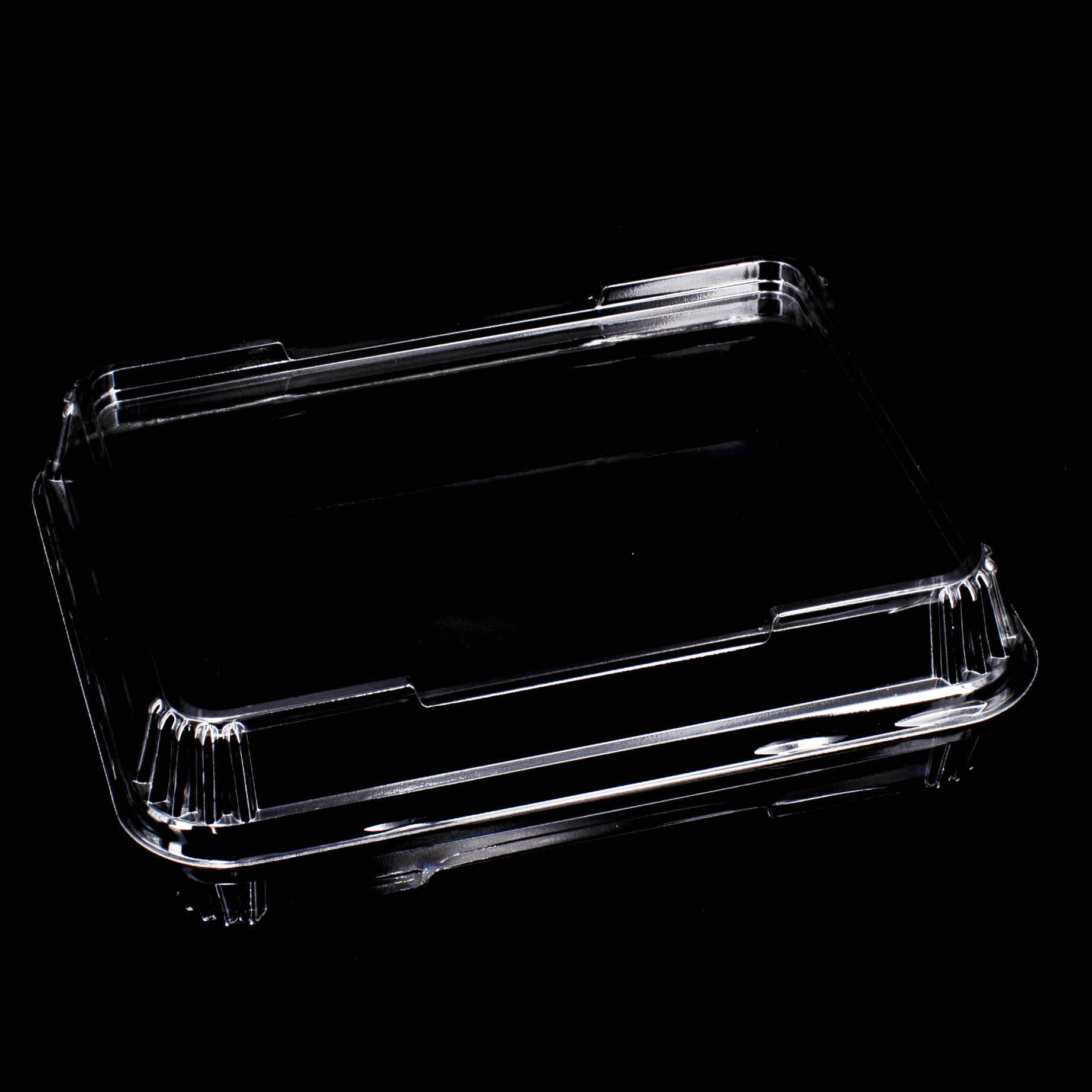 APET lid transparent high APET-Deckel transparent hoch