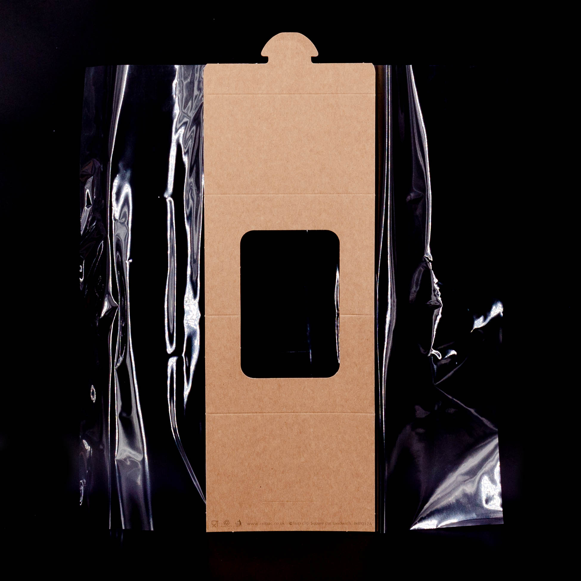 Sandwichclip Kraftpapier/Folie 120x353mm